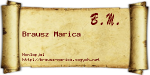 Brausz Marica névjegykártya